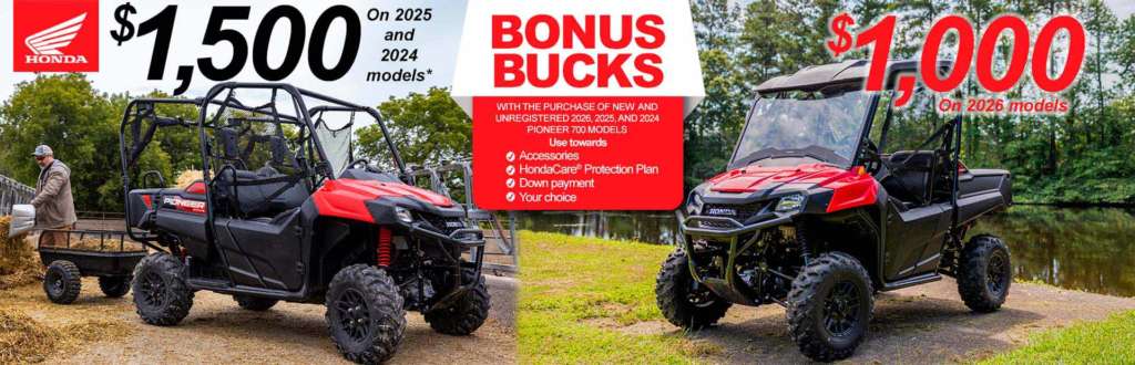 Honda $1500/$1000 Bonus Bucks
