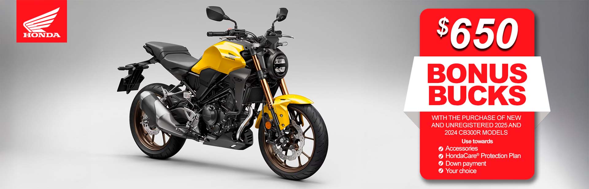 Honda $650 Bonus Bucks